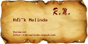 Rák Melinda névjegykártya